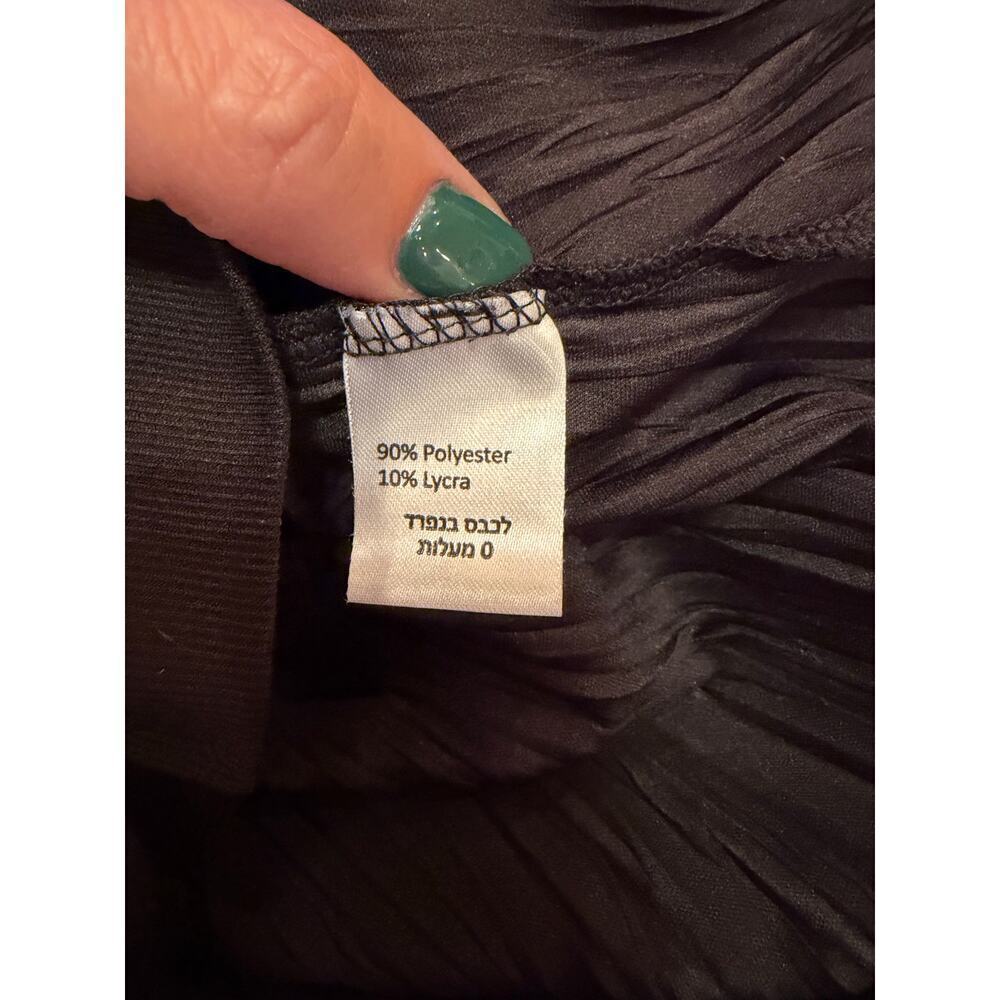 BEAT Women's Black Pleated Look Long Sleeve Button Up Cardigan Plus Size 4X - Picture 8 of 9